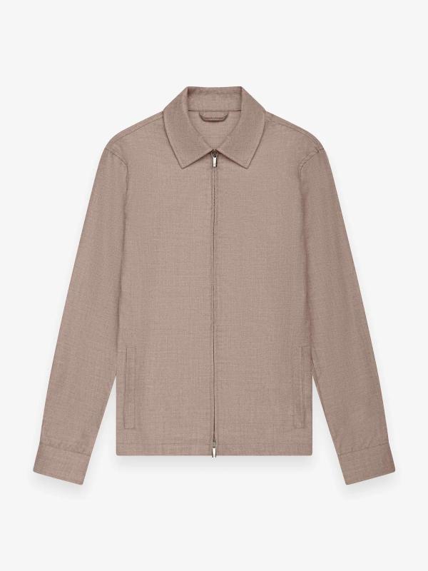 Flanel Strech Zip Overshirt