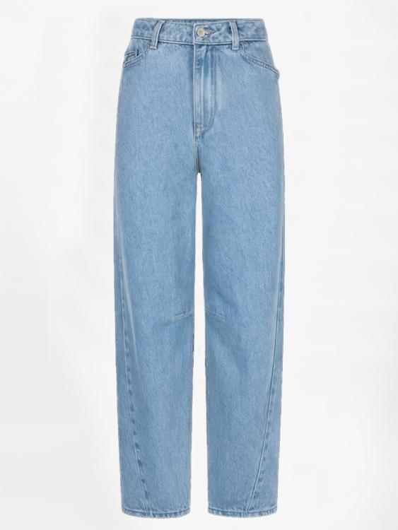 brave barrel leg jeans light washed blue