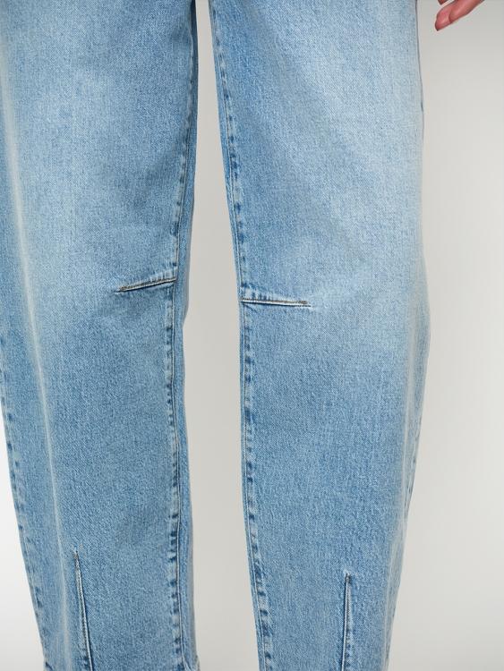brave barrel leg jeans light washed blue
